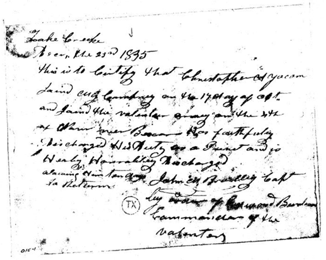 Military Discharge of Christopher Yocum